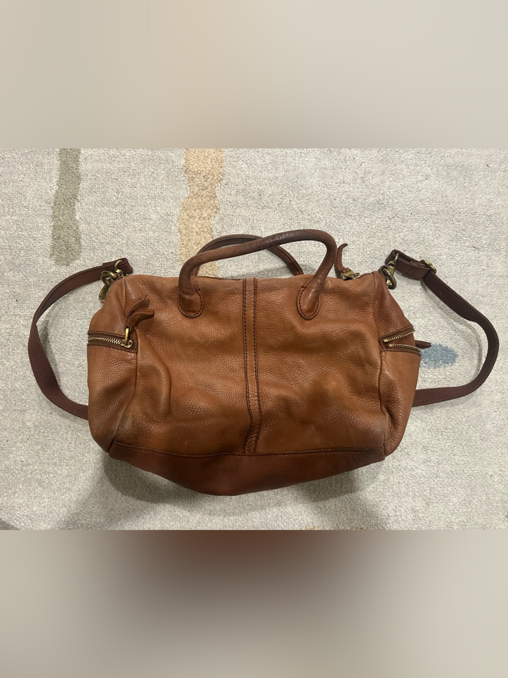 Fossil Brown Leather Purse Bag